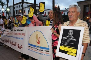 Demonstration against death penalty in Rabat, Morocco