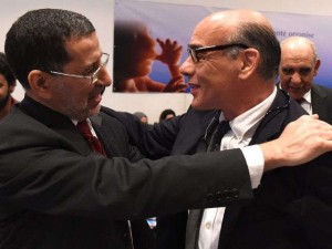 Fadel Senna, AFP/Getty Images Chafik Chraibi, right, head of the Moroccan Association for the Fight against more