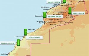 Morocco 850 MW wind tender projects, Source: ONEE 