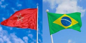 Morocco Brazil flags